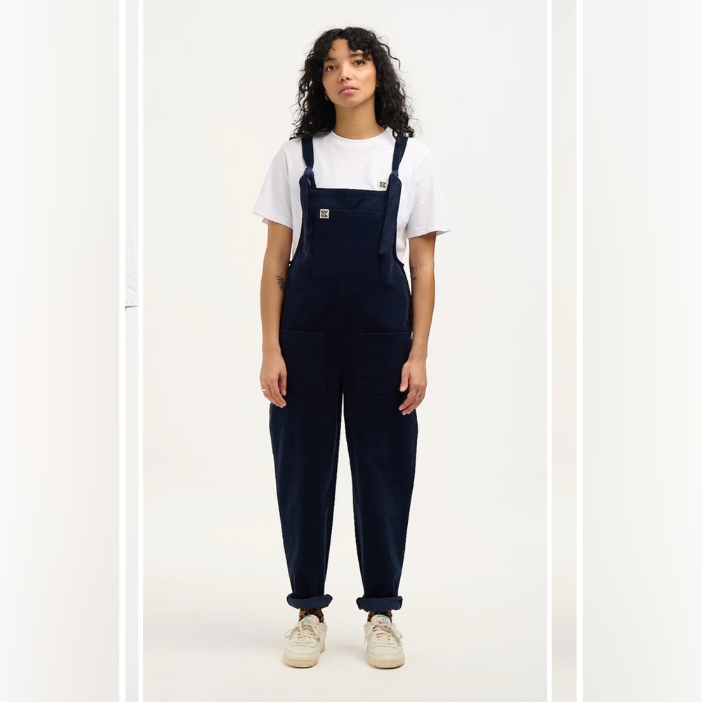 Lucy & Yak Sea Blue Corduroy Overalls, women’s US 16/UK 20